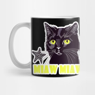 Cat Miaw: Playful and Cute Cat Design Mug